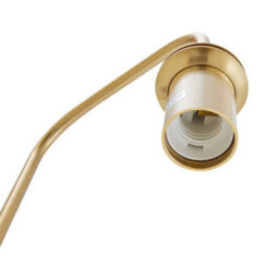 Darphe 157.5Cm Gold Brass Floor Lamp With Glass Shade, Modern Standing Light With Foot Switch - thumbnail 5