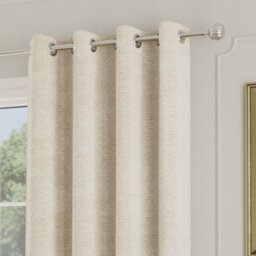 Enhanced Living Royale Cream Room Darkening Boucle Readymade Curtains (Pair) - 66 X 72 Inch (168X183Cm) - thumbnail 2