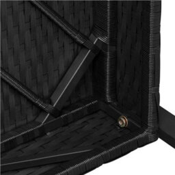 Black 3-Piece Rattan Patio Furniture Set Wicker Bistro Set Outdoor, 2 Chairs  1 Table - thumbnail 5