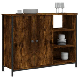 Berkfield Sideboard Smoked Oak 100X33X75 Cm Engineered Wood - thumbnail 3