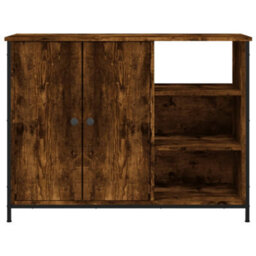 Berkfield Sideboard Smoked Oak 100X33X75 Cm Engineered Wood - thumbnail 6