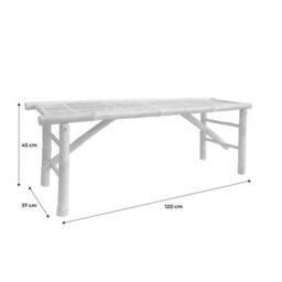 Sweeek. Bamboo Bench Fidji Natural 120X38X46 Cm - thumbnail 6