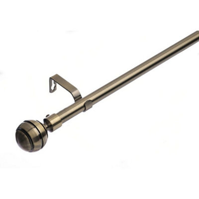 Metal Curtain Pole Track Rail Complete 120----210Cm - image 1