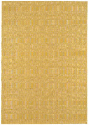 Mustard Geometric Handmade Modern Wool Easy To Clean Rug Dining Room Bedroom And Living Room-66 X 200Cm (Runner)