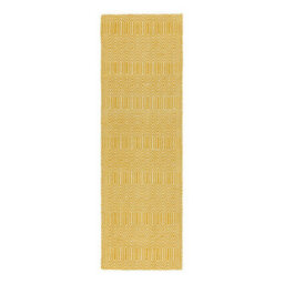 Mustard Geometric Handmade Modern Wool Easy To Clean Rug Dining Room Bedroom And Living Room-66 X 200Cm (Runner) - thumbnail 9