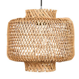 Dibor Boxed Diamond Woven Natural Home Décor Pendant Ceilling Light Shade H31 X D34Cm - thumbnail 2