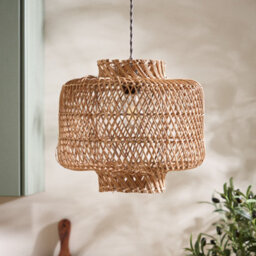 Dibor Boxed Diamond Woven Natural Home Décor Pendant Ceilling Light Shade H31 X D34Cm - thumbnail 3
