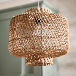Dibor Boxed Diamond Woven Natural Home Décor Pendant Ceilling Light Shade H31 X D34Cm - thumbnail 4