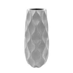 Ceramic Wave Vase Large - Grey
