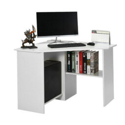 White Computer Desk Pc Laptop Table Corner Home Office Study Gaming - thumbnail 4