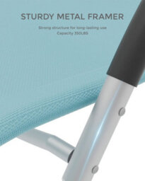 Set Of 2 Textilene Sun Loungers, Ergonomic Chaise Lounge Chairs, All Weather Design For Garden & Poolside - thumbnail 3