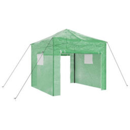 Walplus Greenhouse Folding With Roof Green 290 X 290 X 315 Cm Steel - thumbnail 2
