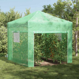 Walplus Greenhouse Folding With Roof Green 290 X 290 X 315 Cm Steel - thumbnail 1