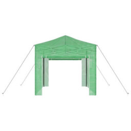 Walplus Greenhouse Folding With Roof Green 290 X 290 X 315 Cm Steel - thumbnail 6