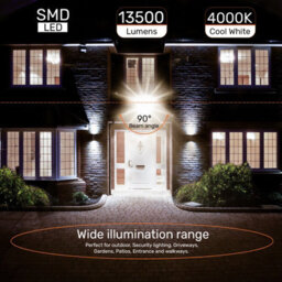 paul russells 100W Led Floodlight, 13500 Lumens, Ip65 Waterproof Outdoor Security Lights, 4000K Natural Cool White - thumbnail 2