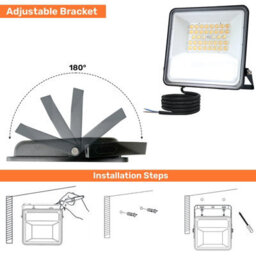 paul russells 100W Led Floodlight, 13500 Lumens, Ip65 Waterproof Outdoor Security Lights, 4000K Natural Cool White - thumbnail 4