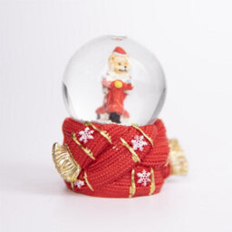 Shatchi Christmas Mini Snowglobe Water Ball Snow Dome Scene Resin Scarf Design Base Decorations - thumbnail 6