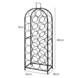 Wine Rack 23 Bottles Freestanding Storage Organiser Stand - thumbnail 2