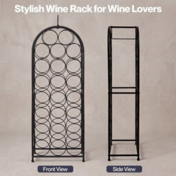 Wine Rack 23 Bottles Freestanding Storage Organiser Stand - thumbnail 4