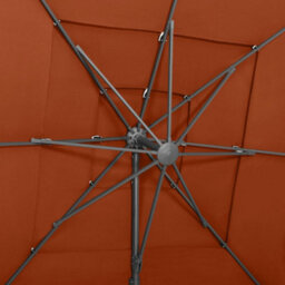 Berkfield Harmful 4-Tier Parasol With Aluminium Pole Terracotta 250X250 Cm - thumbnail 7
