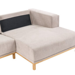 Beliani Corner Sofa 5 Seater Veng Fabric Taupe Left Hand - thumbnail 8