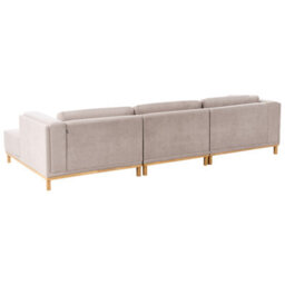 Beliani Corner Sofa 5 Seater Veng Fabric Taupe Left Hand - thumbnail 5