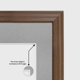 AK Frames 20X14 Walnut Classic Multi Photo Frame With Silver Mount - Holds 2 Apertures (2X) A4 Photos - thumbnail 7