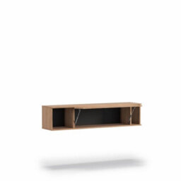 Arte Querty 06 Wall Shelf In Oak Hickory - Modern Storage With A Bold Aesthetic - W1350mm X H300mm X D300mm - thumbnail 2