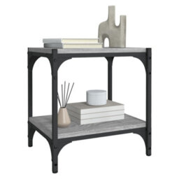 Berkfield Industrial Tv Cabinet Grey Sonoma 40X33X41 Cm Engineered Wood And Steel - thumbnail 4