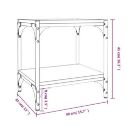 Berkfield Industrial Tv Cabinet Grey Sonoma 40X33X41 Cm Engineered Wood And Steel - thumbnail 9
