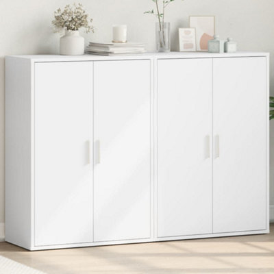 Berkfield Sideboards 2 Pcs White 60X31X84 Cm Engineered Wood - image 1
