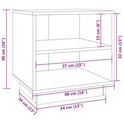 Berkfield Bedside Cabinets 2 Pcs White 40X34X40 Cm Solid Wood Pine - thumbnail 9