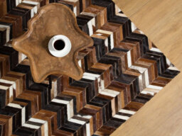 Beliani Rug Balat Brown 160 X 230 Cm Leather - thumbnail 2