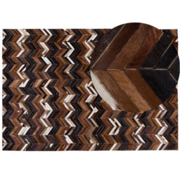 Beliani Rug Balat Brown 160 X 230 Cm Leather