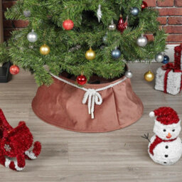 Urbn-Living Urbnliving 40Cm Christmas Tree Plush Velvet Tree Skirt Base Pink Floor Cover Decor Home Mat Ornament