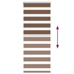 Berkfield Zebra Blind Brown 65X150 Cm Fabric Width 60.9 Cm Polyester - thumbnail 5