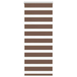 Berkfield Zebra Blind Brown 65X150 Cm Fabric Width 60.9 Cm Polyester