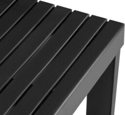 5 Piece Black Plastic Garden Furniture Set - 4 Cushioned Chairs & Table - Perfect For Using Outdoor Patio Balcony Poolside - thumbnail 5