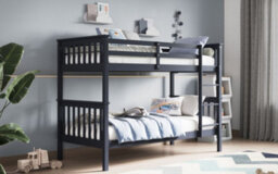 Stratus Interiors Hero Childrens Wooden Bunk Bed White And Grey - Grey - Add Professional Assembly And Delivery To Room Of Choice - thumbnail 6