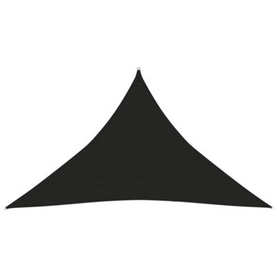 Berkfield Sunshade Sail 160 G/m2 Black 3.5X3.5X4.9 M Hdpe - image 1