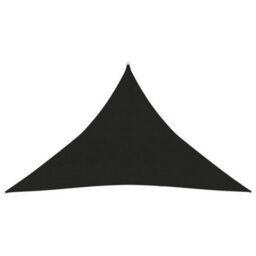 Berkfield Sunshade Sail 160 G/m2 Black 3.5X3.5X4.9 M Hdpe - thumbnail 1