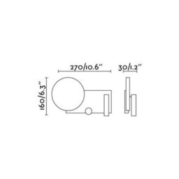 Luminosa Lighting Luminosa Klee Integrated Led Reading Light Wall Light Grey, 2700K - thumbnail 2