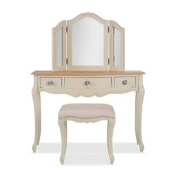 Statement Furniture Juliette Dressing Table Set With Crystal Handles - Champagne - thumbnail 5
