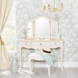 Statement Furniture Juliette Dressing Table Set With Crystal Handles - Champagne - thumbnail 4