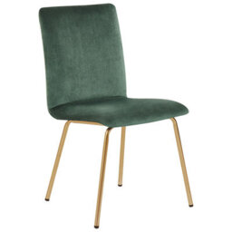 Beliani Set Of 2 Dining Chairs Rubio Velvet Emerald Green - thumbnail 5