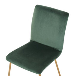 Beliani Set Of 2 Dining Chairs Rubio Velvet Emerald Green - thumbnail 7