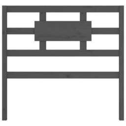 Berkfield Bed Headboard Grey 105.5X4X100 Cm Solid Wood Pine - thumbnail 4