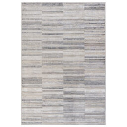 The Rug Edit Ritz Metallic Stripe Charcoal Living Room Rug - 80X140Cm - thumbnail 2