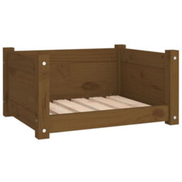 Berkfield Dog Bed Honey Brown 55.5X45.5X28 Cm Solid Pine Wood - thumbnail 2