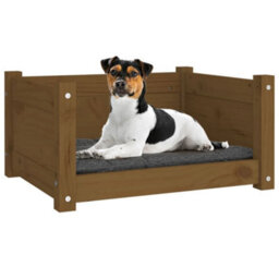 Berkfield Dog Bed Honey Brown 55.5X45.5X28 Cm Solid Pine Wood - thumbnail 4